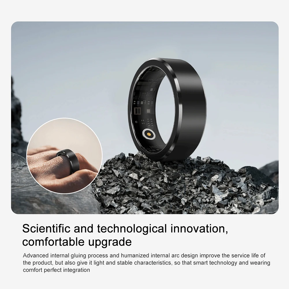 

Smart Ring Waterproof Sport Intelligent Health Ring Blood Oxygen Heart Rate Sleep Monitor Health Monitor for Android iOS