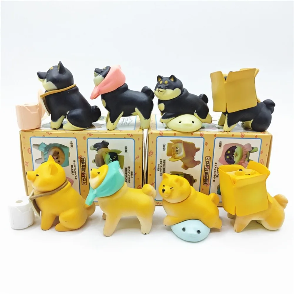 

Kawai Cute Dog Mystery Box Little Shiba Inu Dogs in Reflection слепая коробка игрушки Таинственный ПВХ автомобиль настольная кукла орнамент детский подарок