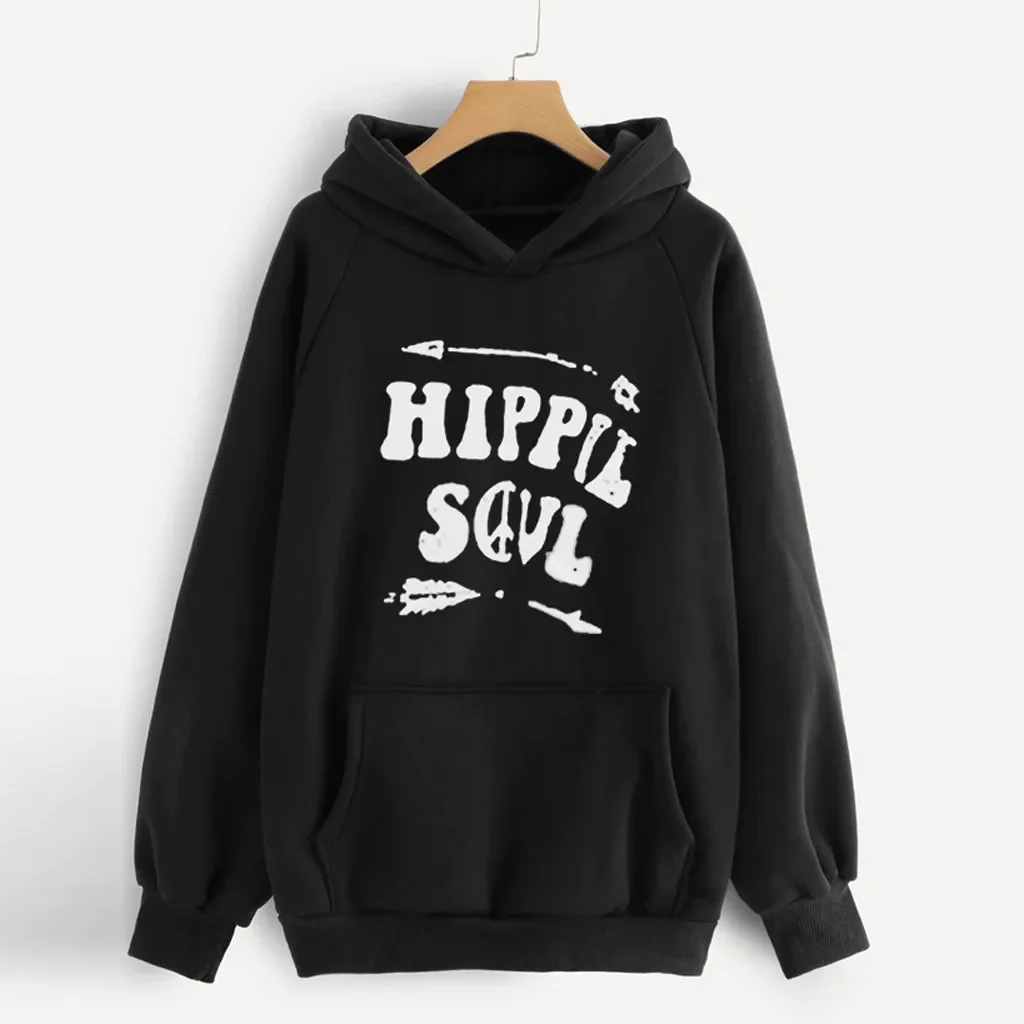 Kwawaii Soul Women Cotton Sweatshirt Hoodies Funny Fashion Pullover O-neck Girl Clothing Autumn Full Sleeve Shirt Drop Shipping