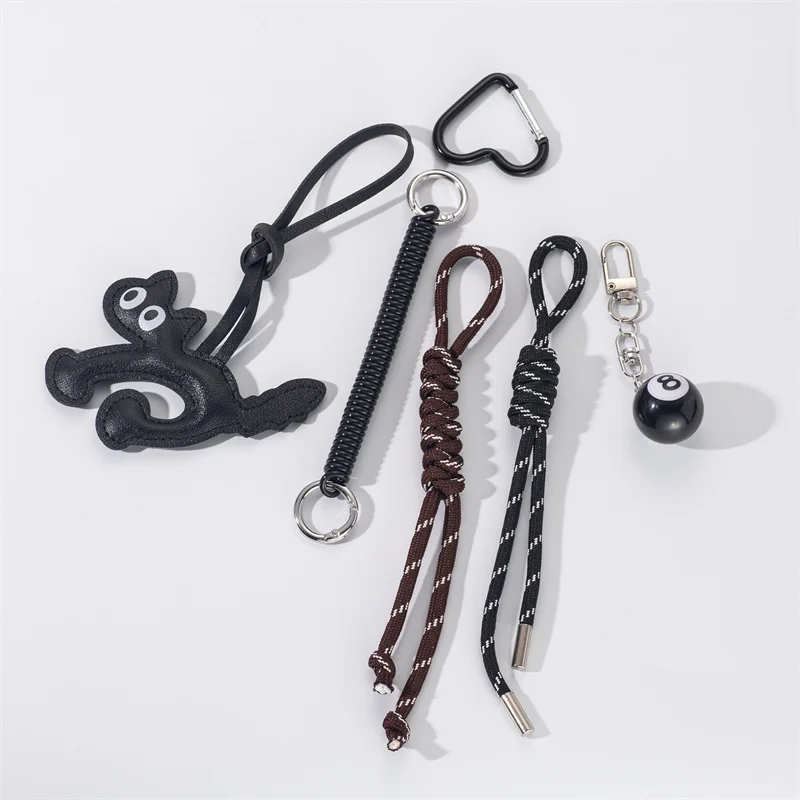 الكلاسيكية لطيف جلدية القط شكل المفاتيح قلادة جميلة سيارة حلقة رئيسية حقيبة سحر الهاتف قلادة حلية حلقة رئيسية الملحقات