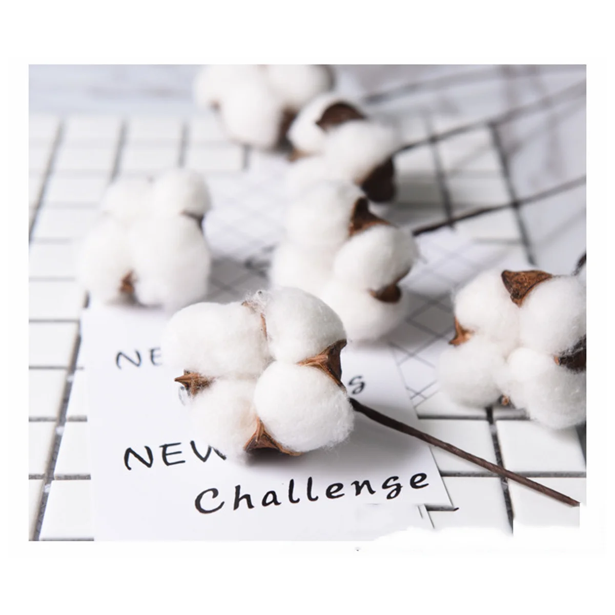 

Artificial Stems Refined Soft Cotton Boll Natural Looking Fake Flower For Home Decor Wedding Diy Centerpiece Cotton Branches