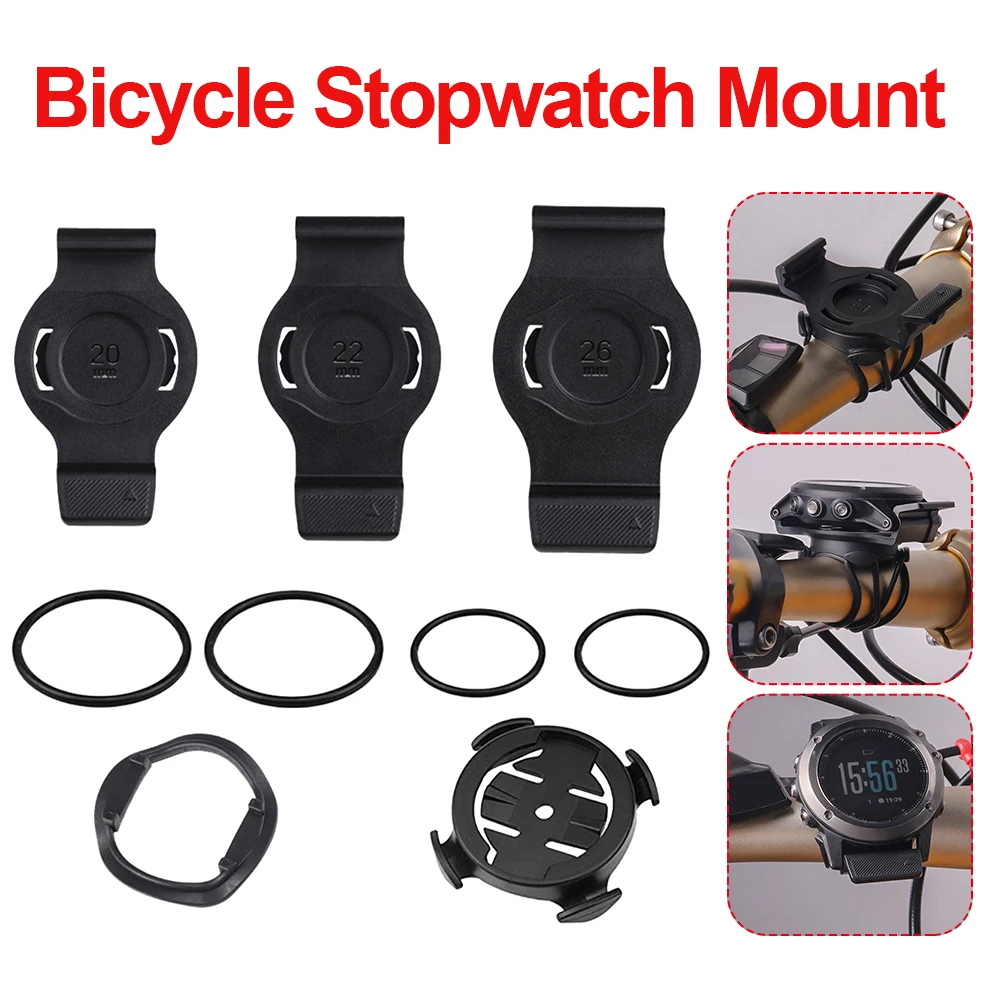 20/22/26mm Bicycle Stopwatch Mount Removable Watch Speedometer Stand Bike Stopwatch Holder for Garmin Fenix 3/5/6/7/MK1/2