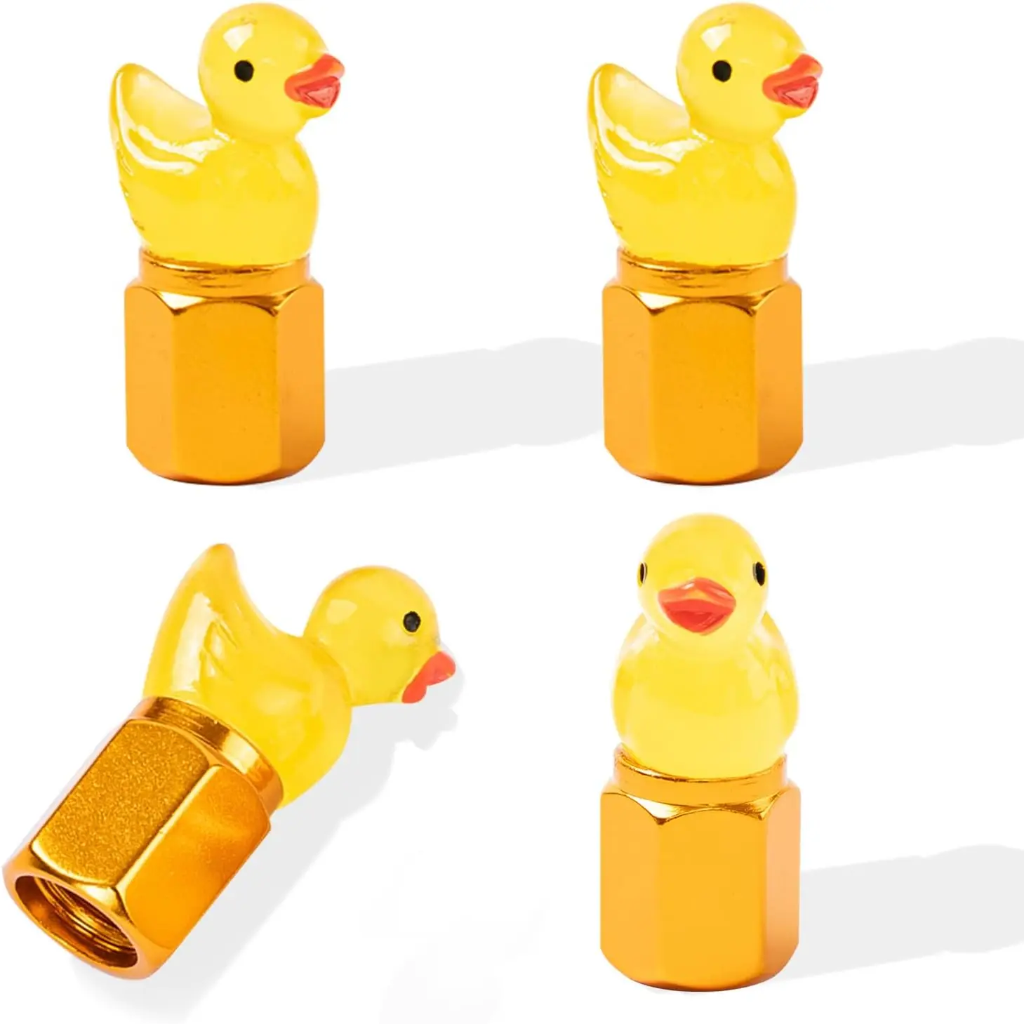 Duck Tire Stem Caps Glow in The Dark Tire Valve Cap Tire Cap Covers for Cars Bikes Motorcycles Trucks