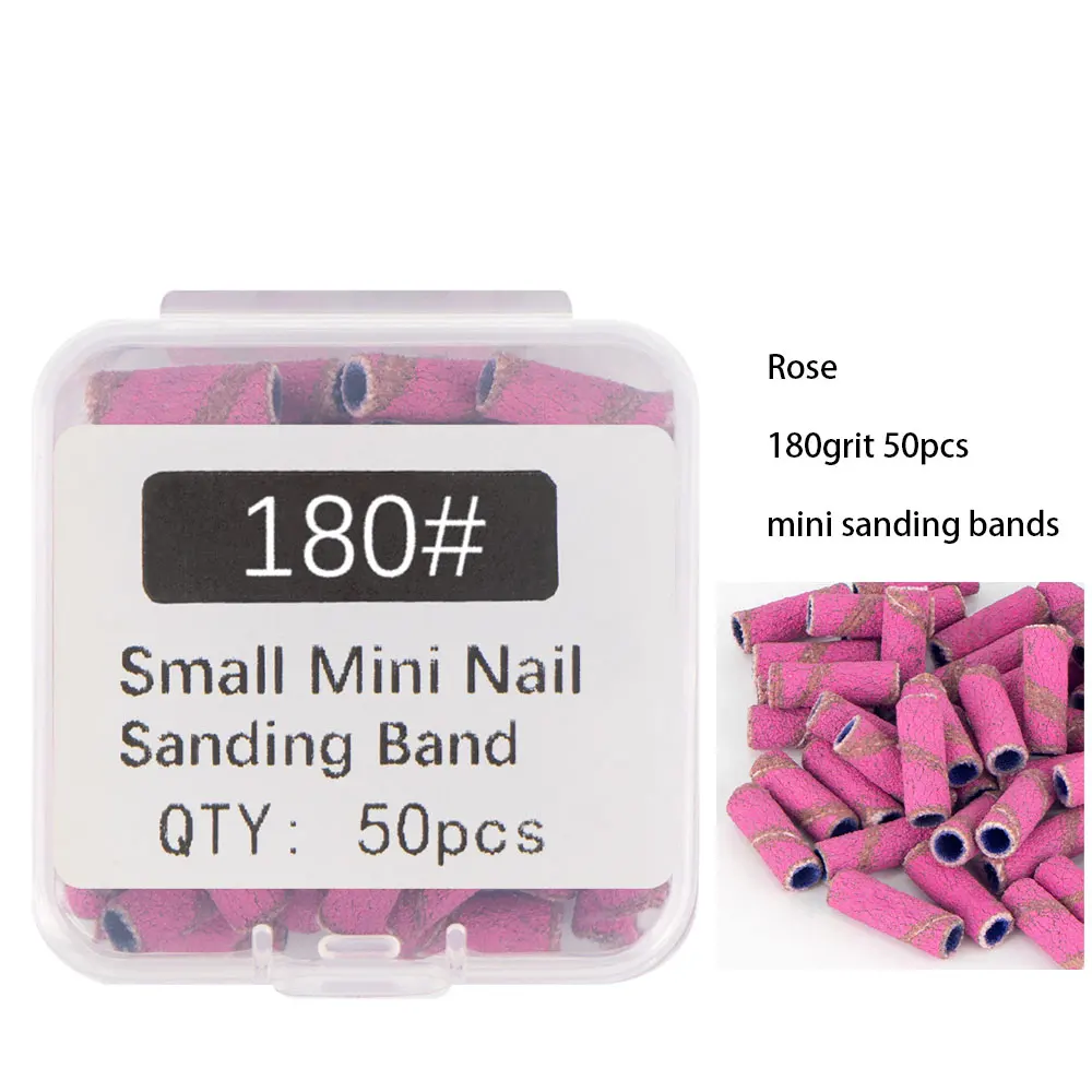 3.1mm Mini Sanding Bands Stainless Steel Mini Sand Bands Shaft Nail Drill Bits For Manicure Polishing Manicure Tools Accessory