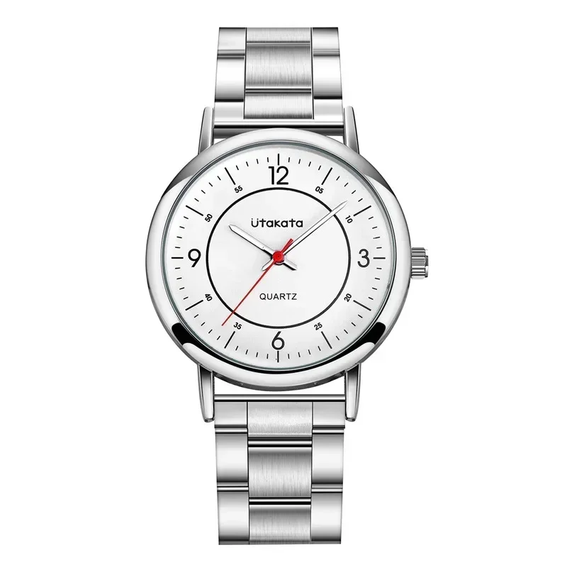 

Лидер продаж, мужские часы, мужские часы с низким ключом, минималистичный деловой стальной ремень, настольный светящийся красный игольчатый 0014