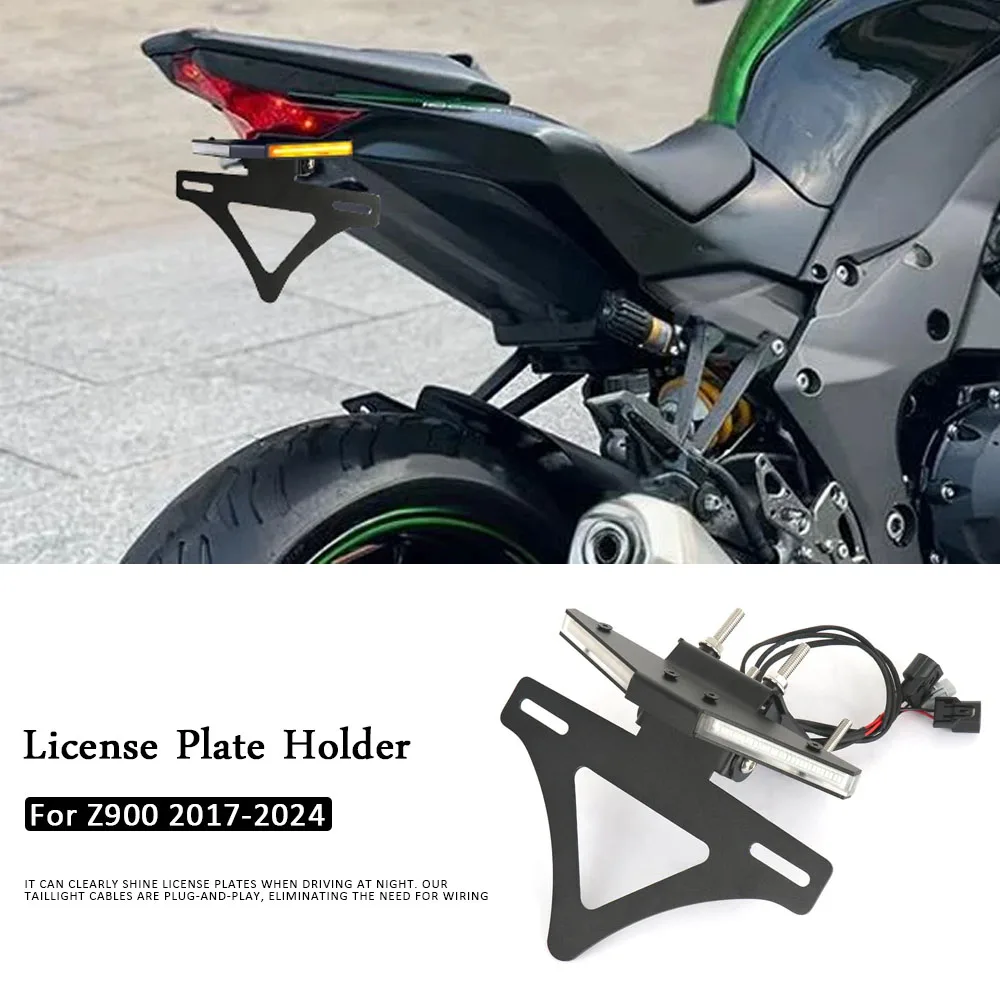

Fender Eliminator Tail Tidy Rear License Plate Holder Motorcycle Accessories For Kawasaki Z900 Z 900 z900 2017-2024