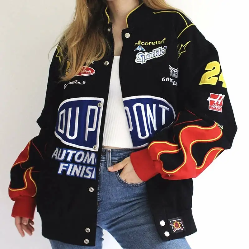 Chaqueta informal de béisbol para hombre y mujer, abrigo de estilo Hip Hop, de gran tamaño, a la moda