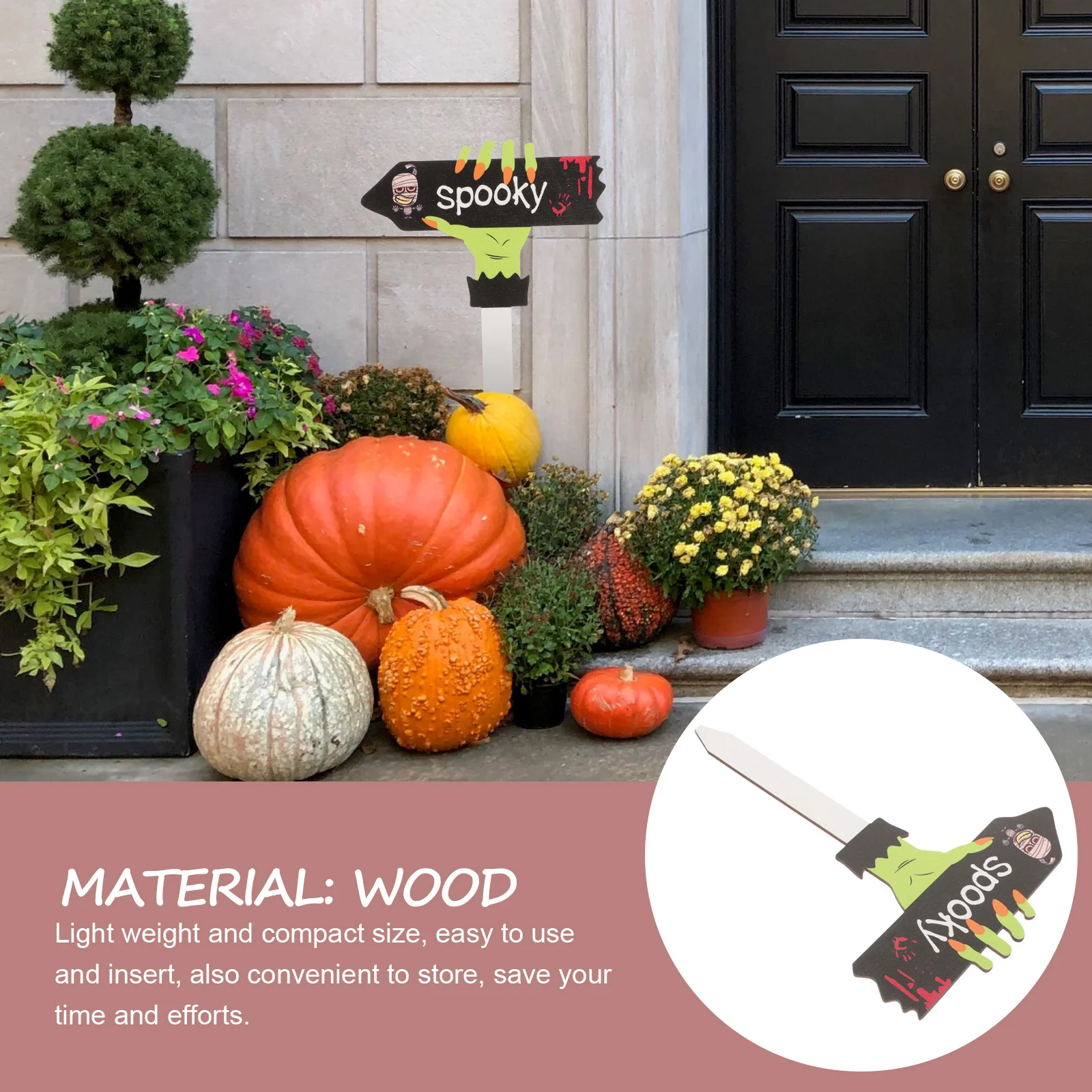 

Halloween Yard Stake Signs Wooden Garden Decoration for Outdoor Lawn Festival Atmosphere Horror Scene Party Decorations