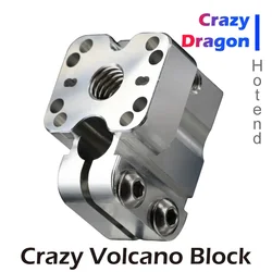 NF-Crazy-Volcano Heater Block Copper/Aluminum For 3D Printer NF-Crazy Hotend Dragon Hotend Volcano Nozzle 3D Printer Parts