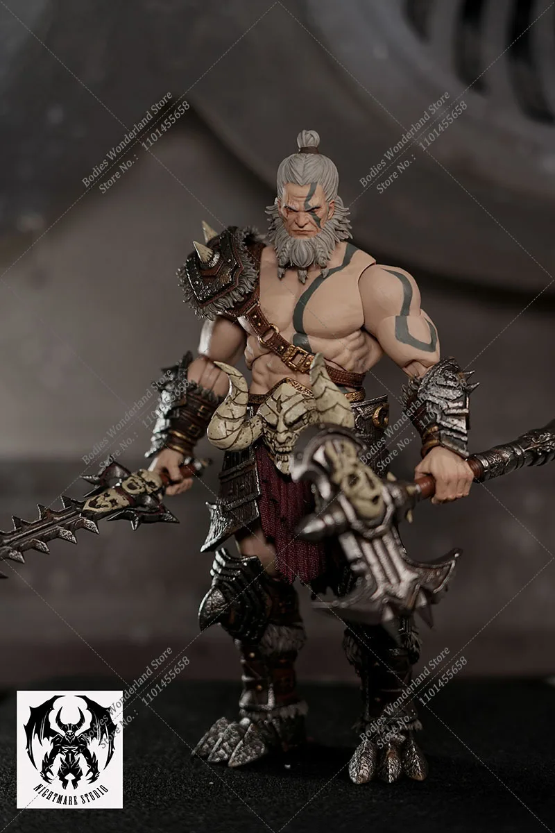 In Stock Nightmare Studio D20 1/12 Scale Collectible Barbarian Berserker Gladiator 6Inch Full Set Male Adam Action Figure Toys