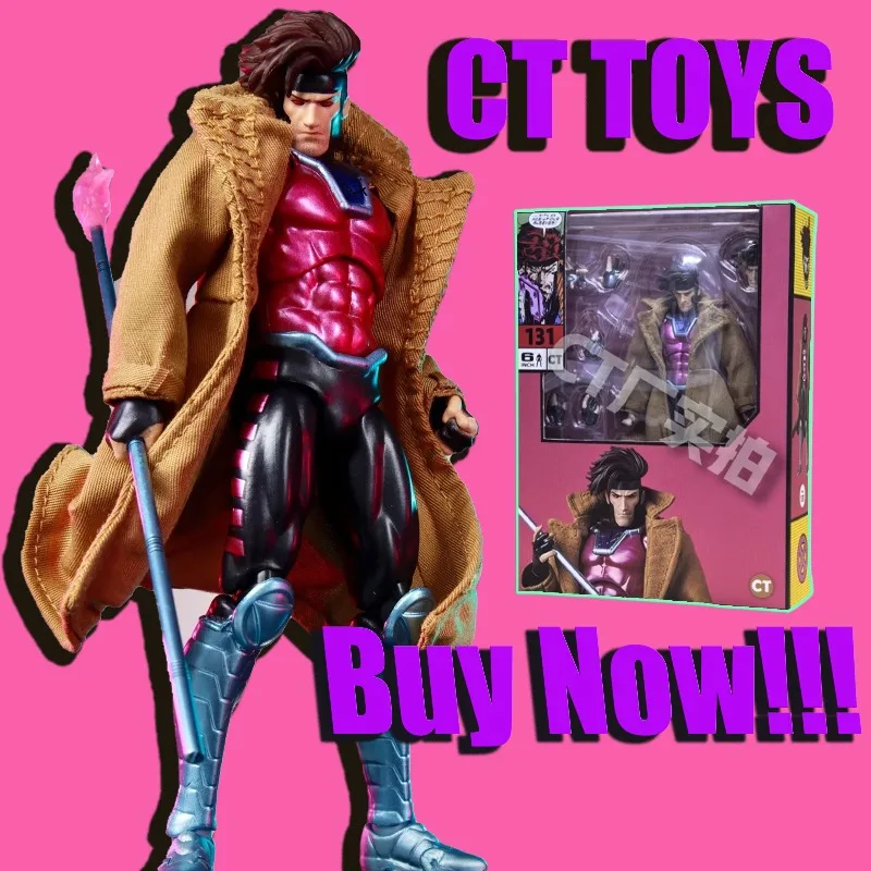 

In Stock Ct Toys Gambit Anime Figure Mafex 131 Figure X-Men Wolverine SHF Action Figure Figurine Model Customized Gifts Toys