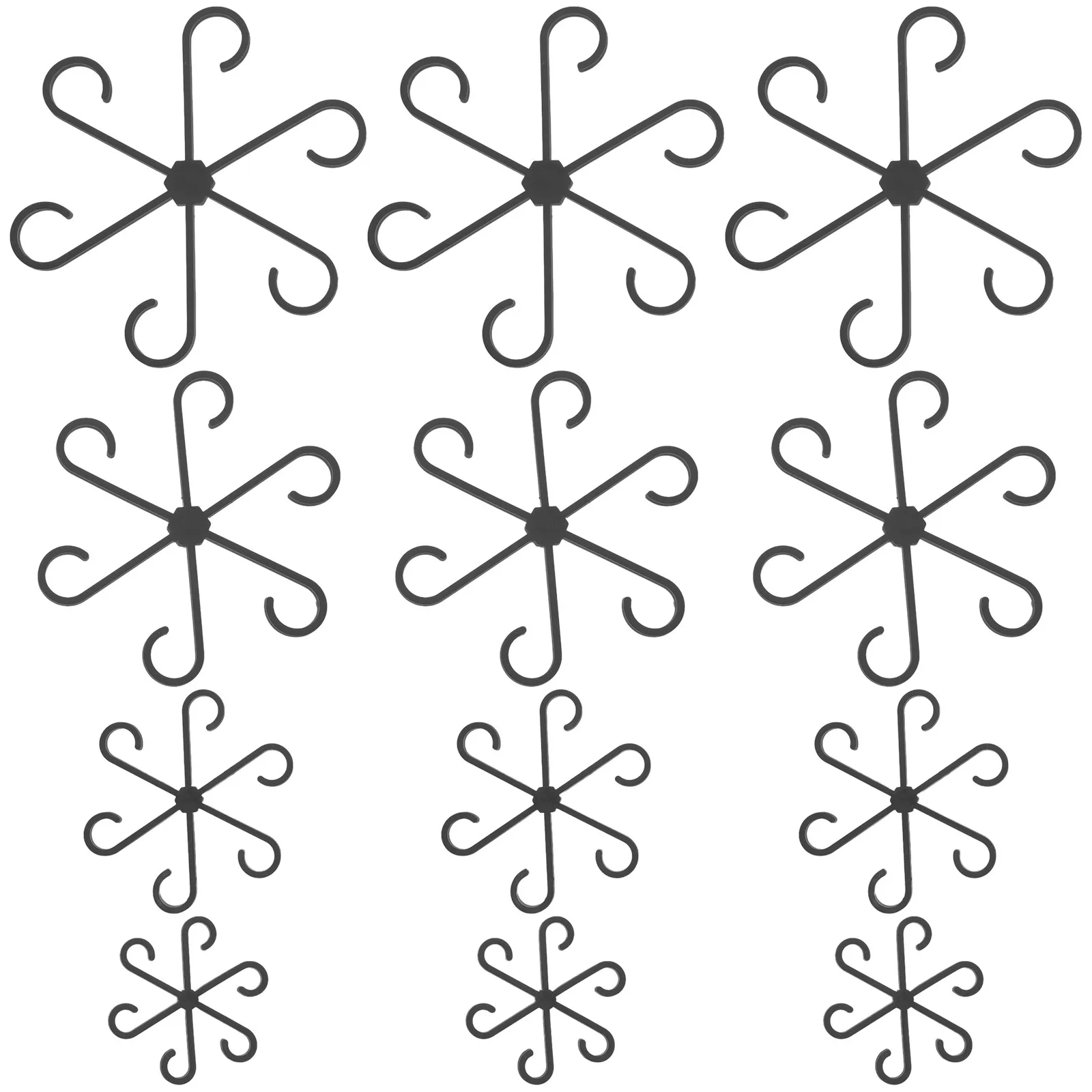 

12Pcs Plant Support Clips for Climbing Houseplants Reusable Stem Holders Black Adjustable Fixing Hooks for Indoor Outdoor Garden