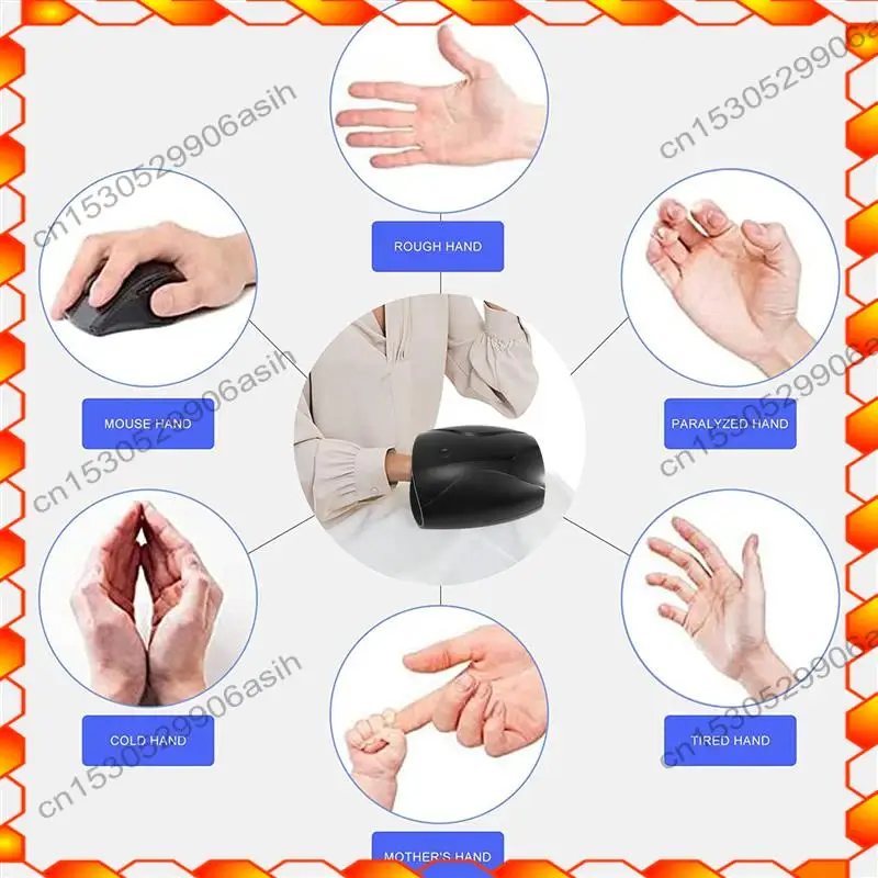 

-AT52 Electric Massager For Women With Compression & Heating Black ABS For Arthritis Pain Relief ,Carpal Tunnel And Finger Numbn