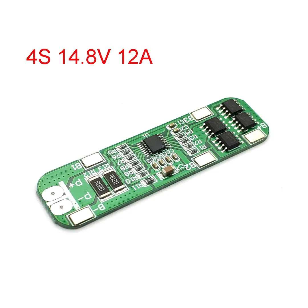 4S 12A 14.8V 16.8V 18650 Lithium Battery Protection Board 4 Cells Li-ion Lipo Polymer Charger Protection BMS/PCM/PCB Module