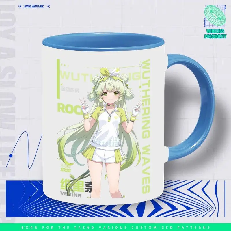 Wuthering Waves Anime Gioco Cos Il Shorekeeper Phoebe Cartethyia Jinhsi Verina Jianxin 2025 Tazza in ceramica color blocking Regalo
