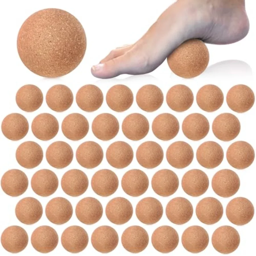 

Pcs Cork Massage Ball Solid Hard Myofascial Release Yoga Ball for Back Feet Neck Pain Therapy Portable Tissue Muscle Release To