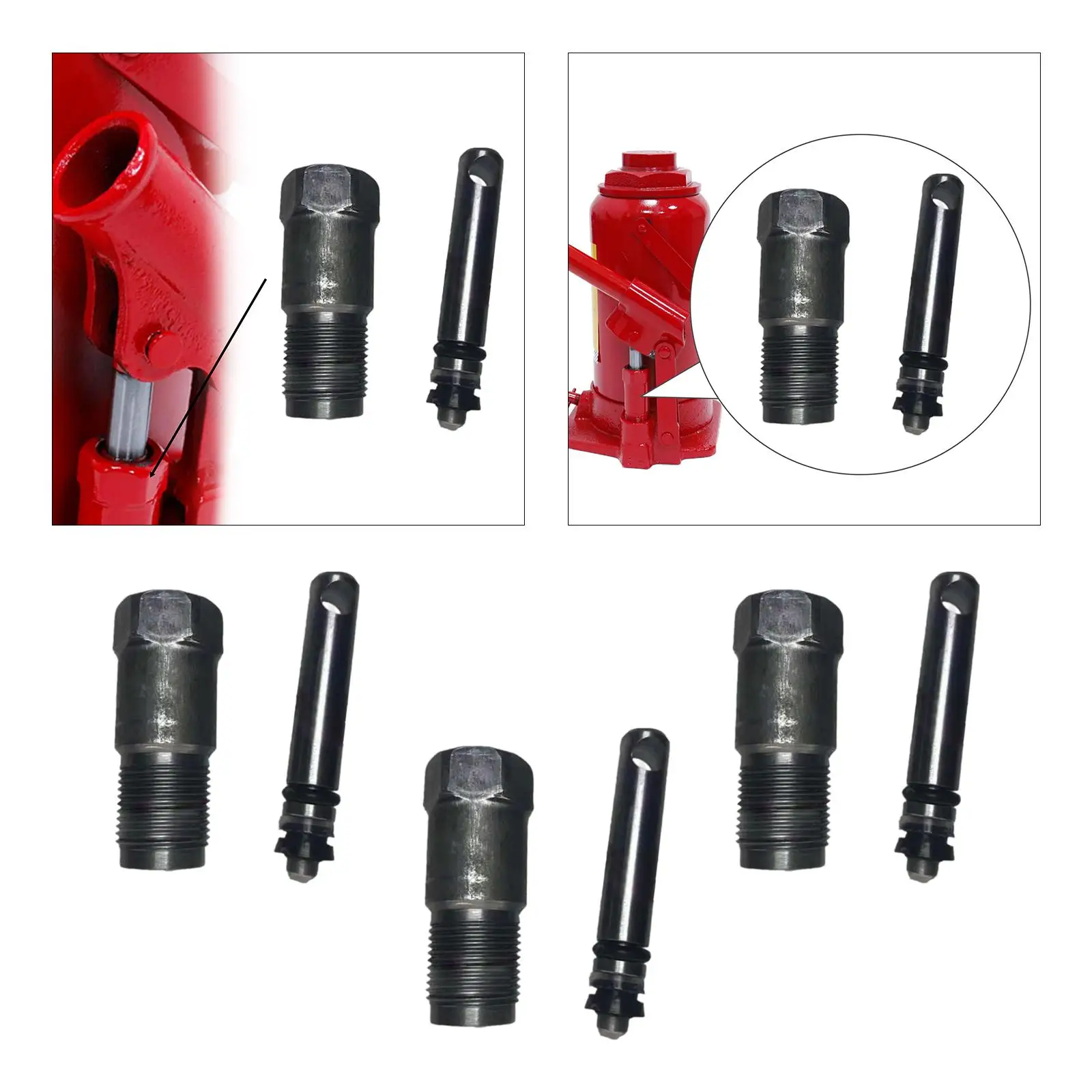 Generic Hydraulic Vertical Jack Oil Pump Double Oil Seal Repair Set Cylinder Piston Plunger Parts Auto Repair Easy Installation