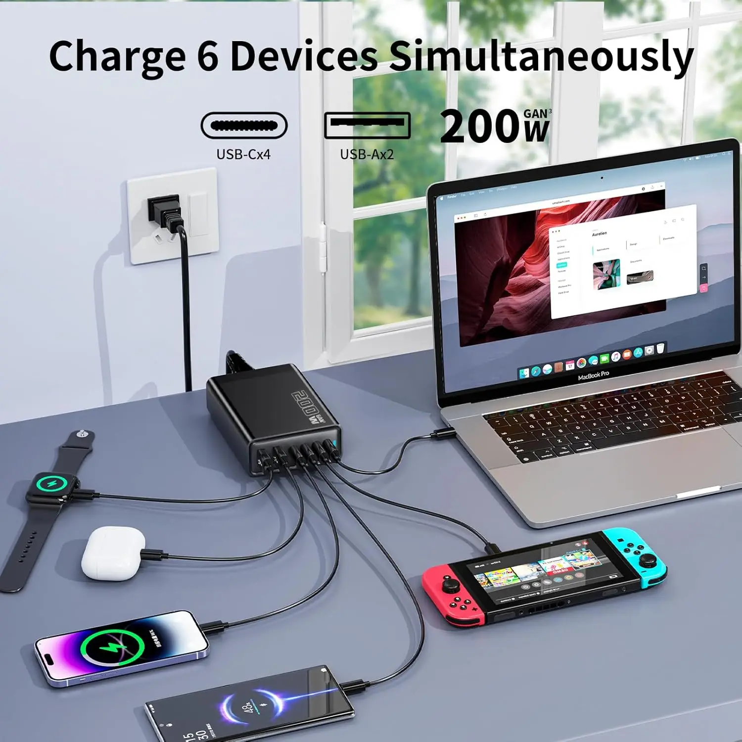 200w-electric-charger-6-port-usb-c-pd-fast-charger-multi-port-for-laptop-and-mobile-phone-200w-pd-charger