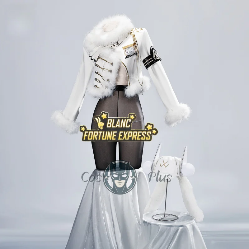 

Blanc Cosplay Costume Game Goddess New Skin Fortune Express Uniform Hallowen Carnival Christmas Party Play Role Clothes New