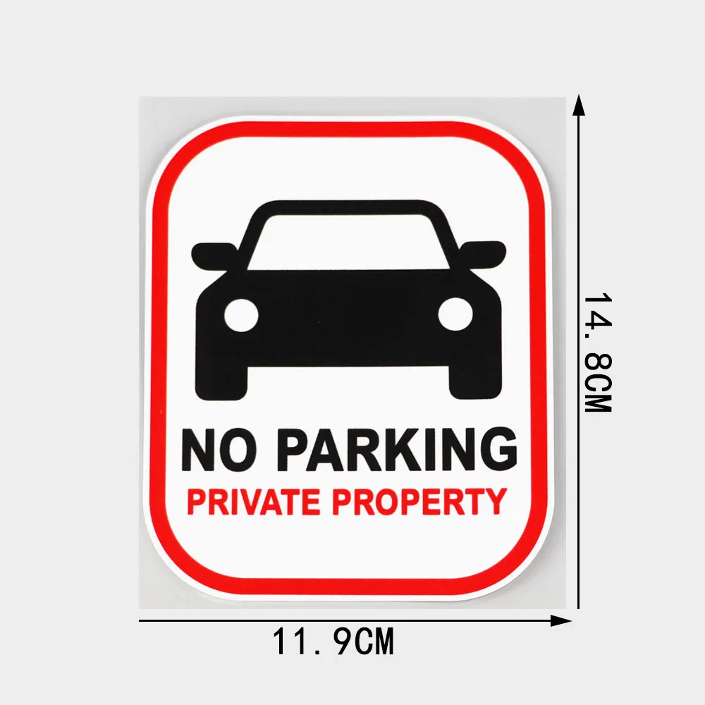 

No Parking Allowed Decal Private Property PVC Waterproof Car Sticker 11.9X14.8CM