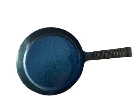 Imagem -05 - Frigideira de Ferro com Indução Compatível Panela Marmada Tradicional Wok Azul Panelas de Cozinha 26 cm 28 cm 30cm