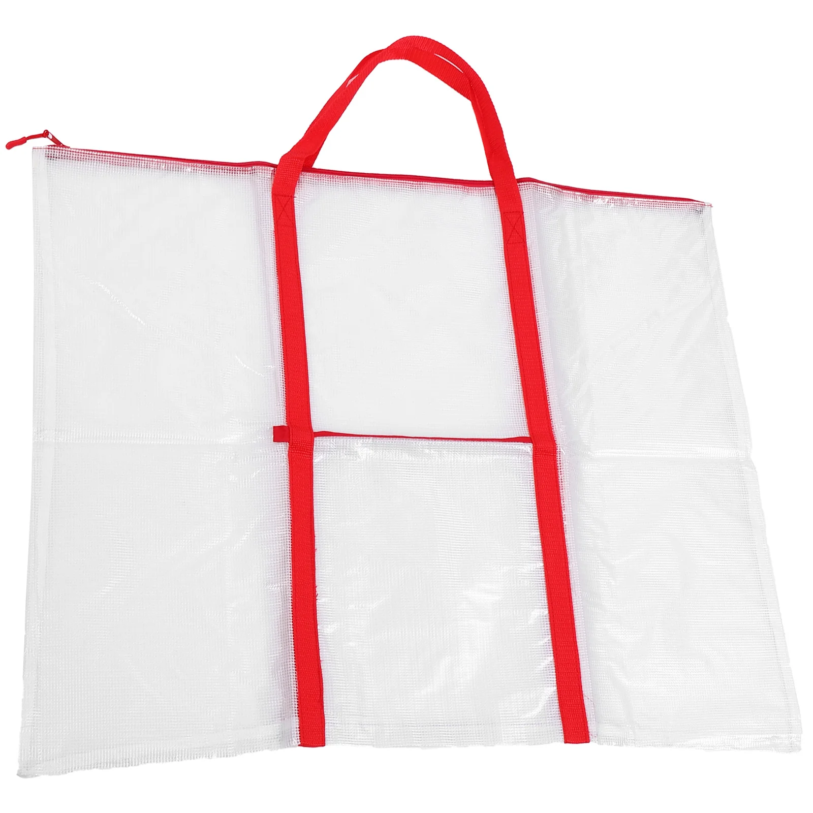 

Portable Artwork ganizer Bag for Drawing Tools Red Tote Storage PVC Smooth Zipper Design Art File Holder Canvas Pouch Painting