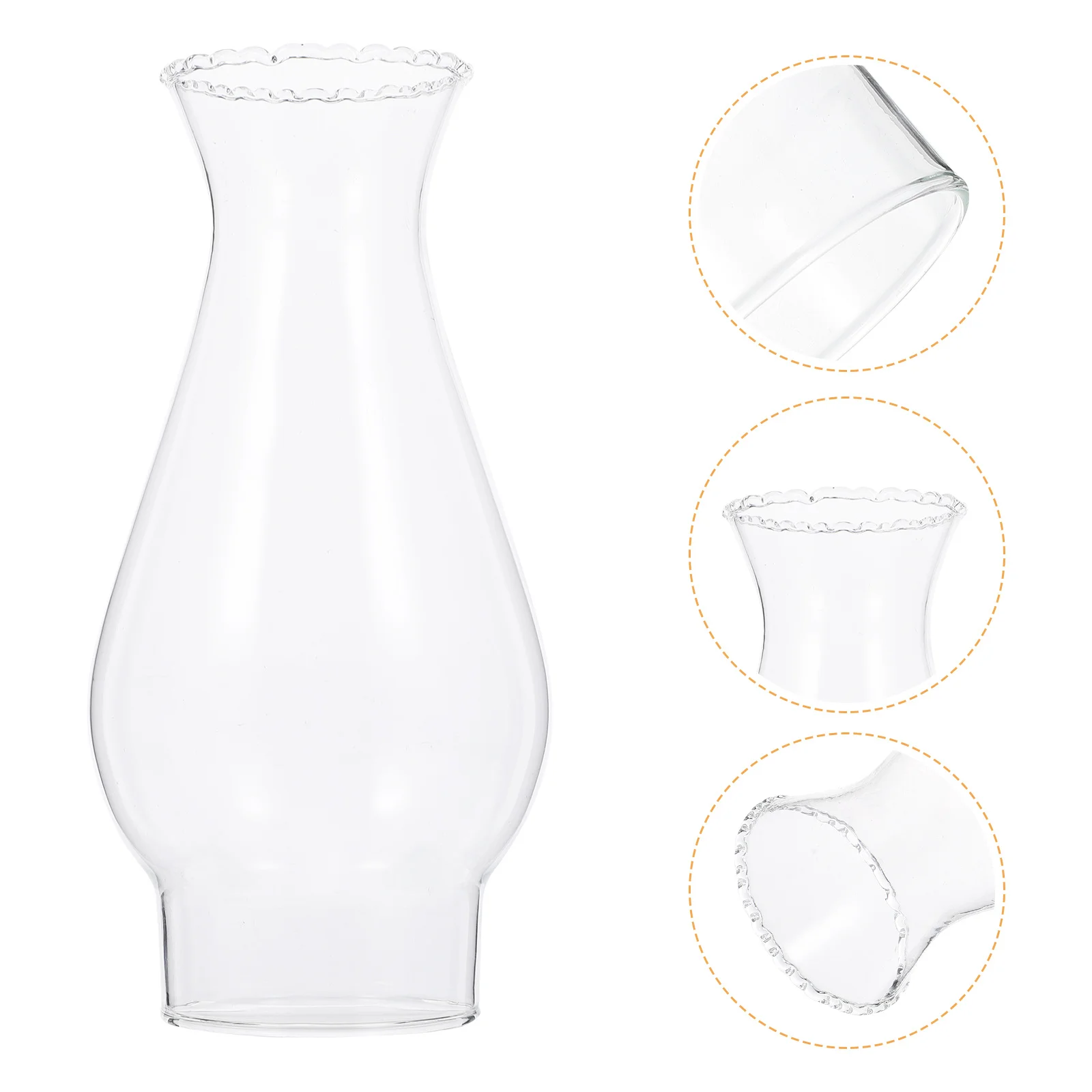 

Exquisite Glass Craft Lampshade for Oil Lamp Windproof Lamp Cover Replacement Home Hotel Restaurant Decorative Lighting