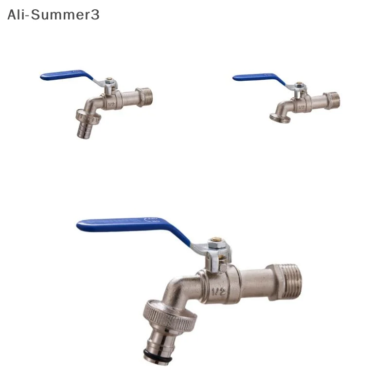 

1 Piece Bathroom Faucet Blue Industrial And Home Irrigation Zinc Alloy Garden Bibcocks With Dual Nipple Outdoor Balcony Faucet