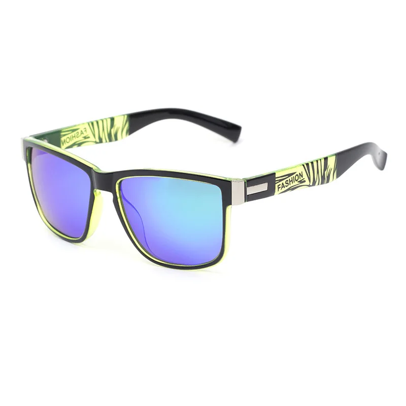 FRESHGUY Fashion Unisex Sunglasses Square Frame Colorful Graffiti Design Essential Outdoor Travel Hip-hop 2024 New Sunglasses