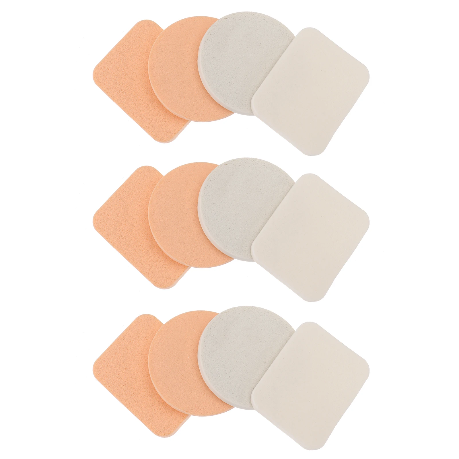 

20pcs Dual Color Makeup Sponge Face Powder Puff Elastic Durable Skin-Friendly Wet Dry Use Applicator For Foundation Blusher