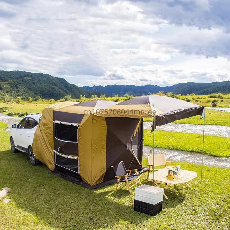 Car Tail Tent, Automatic No Need to Build Near the Car, Fast Driving Self Driving Camping Tent, Camping Sunshade