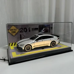 1/24 Diecast Car Model With PVC Display Box Lighting Dust Cover Parking Lot Showcase Kid Toy Gift Collection Miniature Voiture