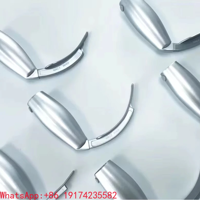 

6 Bla-des Set HD D-splay Video Lar-yng-os-opes Sur-gical Anti Fog Oper-ation Anes-thes-ia Int-ub-a-ion Vid-eolaryn-gosc-ope