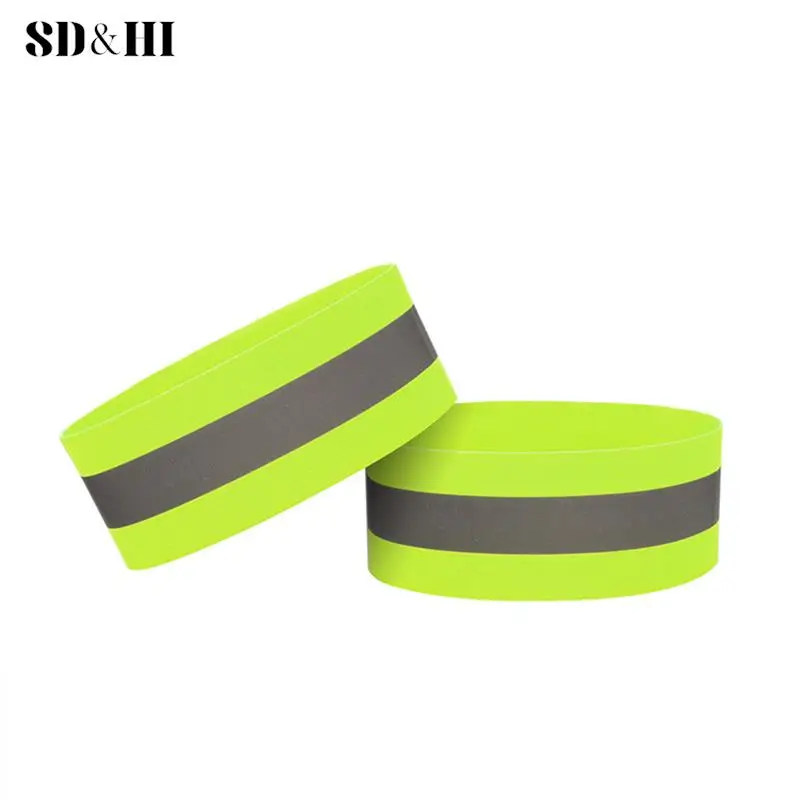 Reflective Bands Elasticated Armband Wristband Ankle Leg Straps Safety Reflector Tape Straps for Night Jogging Walking Biking