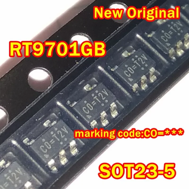 10Pcs to 100Pcs Rt9701Gb Sot23-5 New Original Marking Code:Co=*** 100mヘ Power Distribution Switches