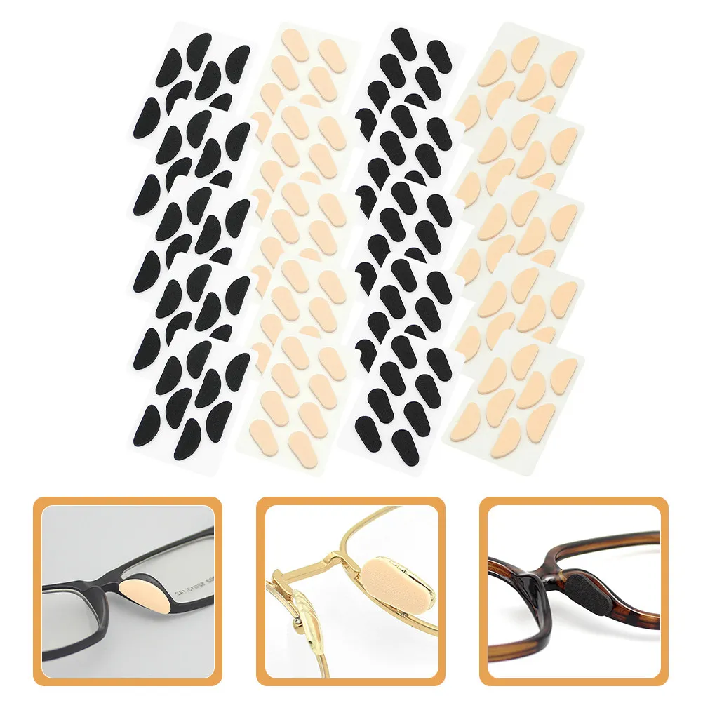 40Sheets Glasses Nose Pads Sponge Soft Adhesive Anti-Skid Eyewear Nose Protectors for Sunglasses Full-Frame Eyeglasses