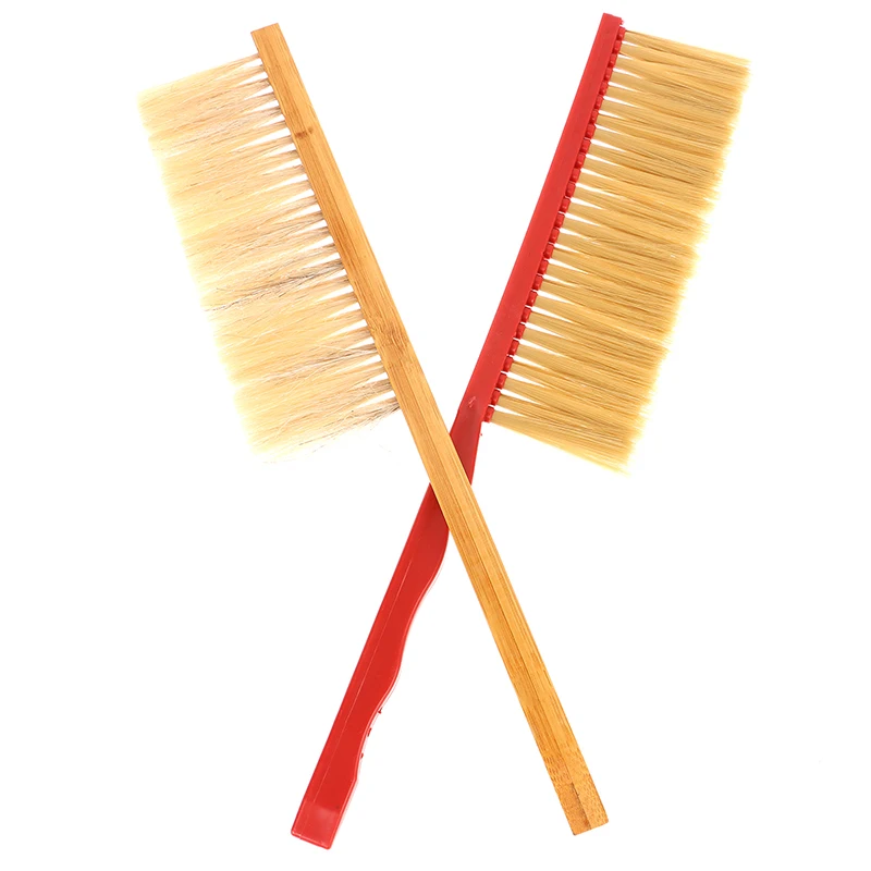 Beekeeping Tools Wood Honey Brush Wasp Bee Sweep Beekeeping Equipment One/Two Rows Of Plastic Horse Tail Hair Bee Brush