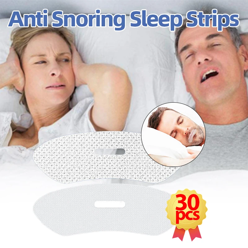 

Anti Snoring Sleep Strips Anti Snore Correction Patch Good Sleeping Better Breathing Stop Snoring Sticker Mouth Seal Tape 30Pcs