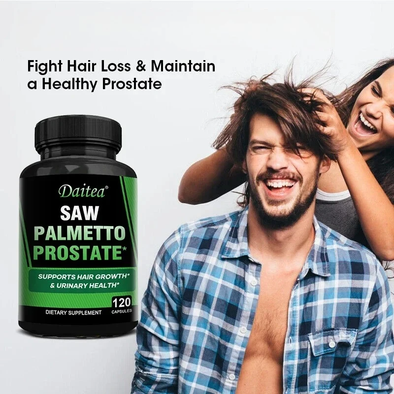 Saw Palmetto-Ergänzung, Prostata-Gesundheit, Haarwachstum für Männer und Frauen, Unterstützung zur Unterstützung der normalen Wasserlassenfrequenz