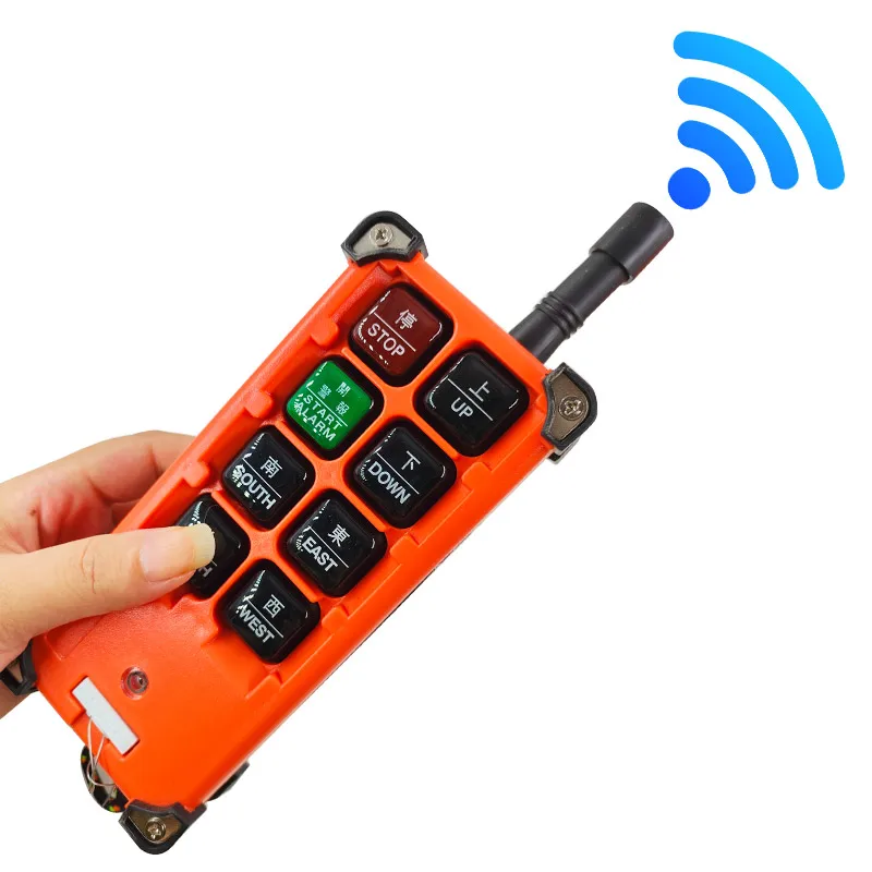 Handheld  Industrial Wireless Radio Remote Control F21-E1B English Button suit 12V~440V Lifting Motor, Overhead Crane Hoist