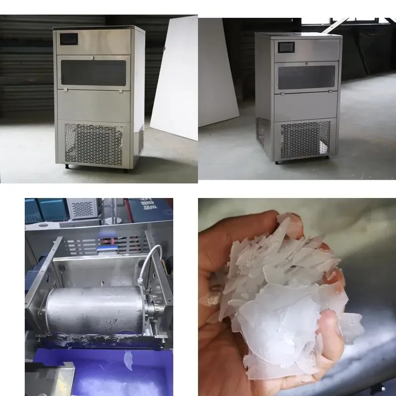 Commercial Flake Ice Machine 150kg Daily Output 60kg Storage 110V CE Certified High Efficiency for Business Use