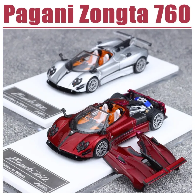 

HKM 1/64 Pagani Zongta 760 Silvery Red Alloy Toy Motor Vehicle Diecast Metal Model Gifts