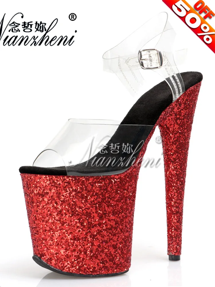 

Модные сандалии 20 см, экзотическая платформа, туфли на высоком каблуке 8 дюймов, сексуальный фетиш для танцев на пилоне, стриптизерша, серебряные свадебные туфли для невесты, клубные туфли