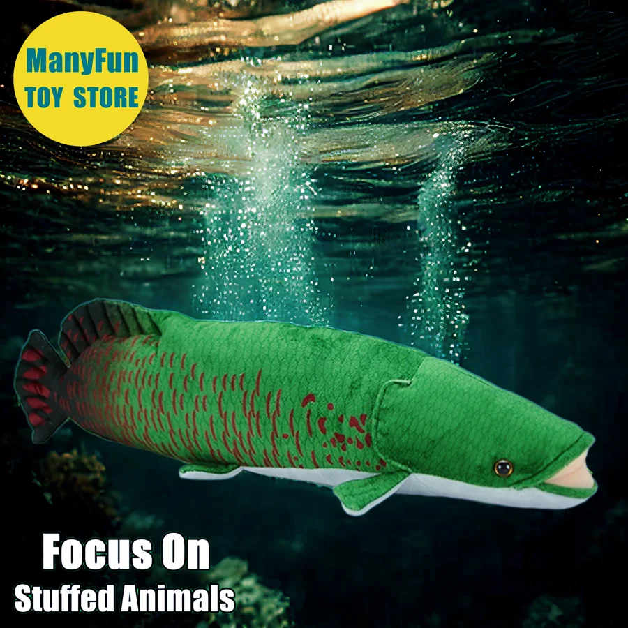

Arapaima Gigas Plush Toy - Lifelike Pirarucu Stuffed Animal, Realistic Amazonian Giant Fish Plushie, Arapaima Simulation Doll