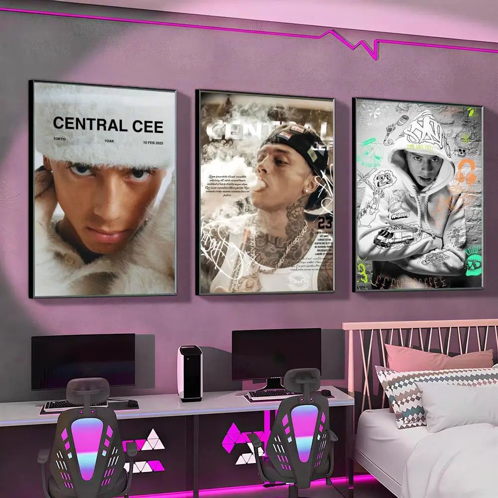 Central Cee UK Rapper Poster Versatile HD Waterproof Wall Art Self-Adhesive Decor for Any Space Ideal Gift