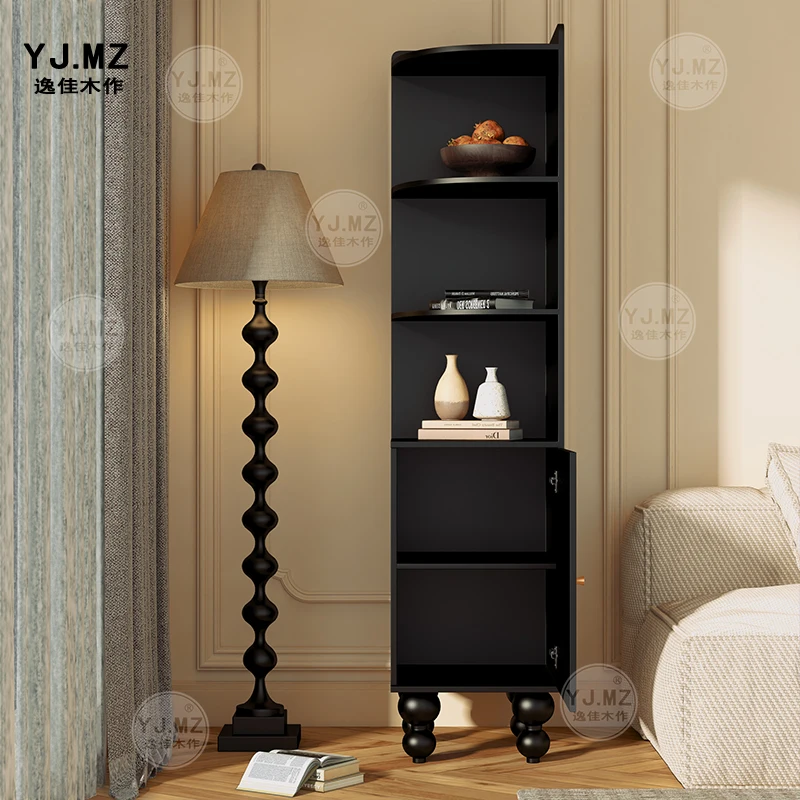 Comodino per camera da letto in legno massello francese retrò con fiori e uccelli