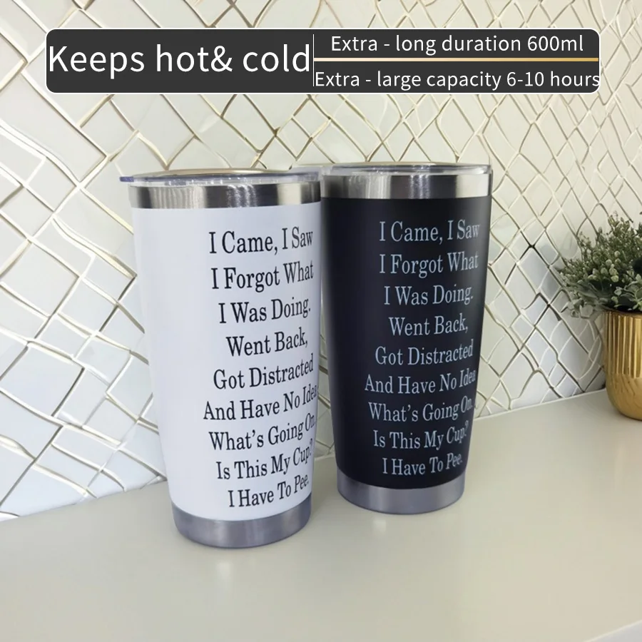 

1 Piece of 20 - ounce Premium Stainless - Steel Insulated Water Bottle, Also Known as a Thermos Flask or Vacuum Flask