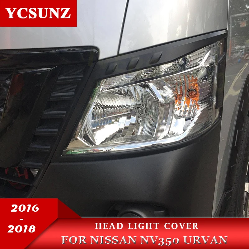 ABS Head Light Cover Surrounds For Nissan NV350 Urvan Caravan E26 2016 2017 2018 Car Accessories Parts