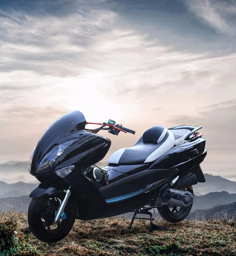 

4-тактный мини-мотоцикл, уличный велосипед для взрослых с электрическим запуском, двигатель с газовым двигателем 50CC, максимальная скорость 45 км/ч, уличный легальный мопед