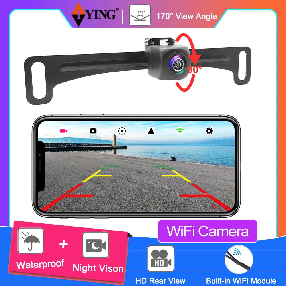 Car Camera for Car with Wifi Wireless Car Rear View Reversing HD 1080P Camera BackUp Dash Cam Tachograph Vehicle Camera